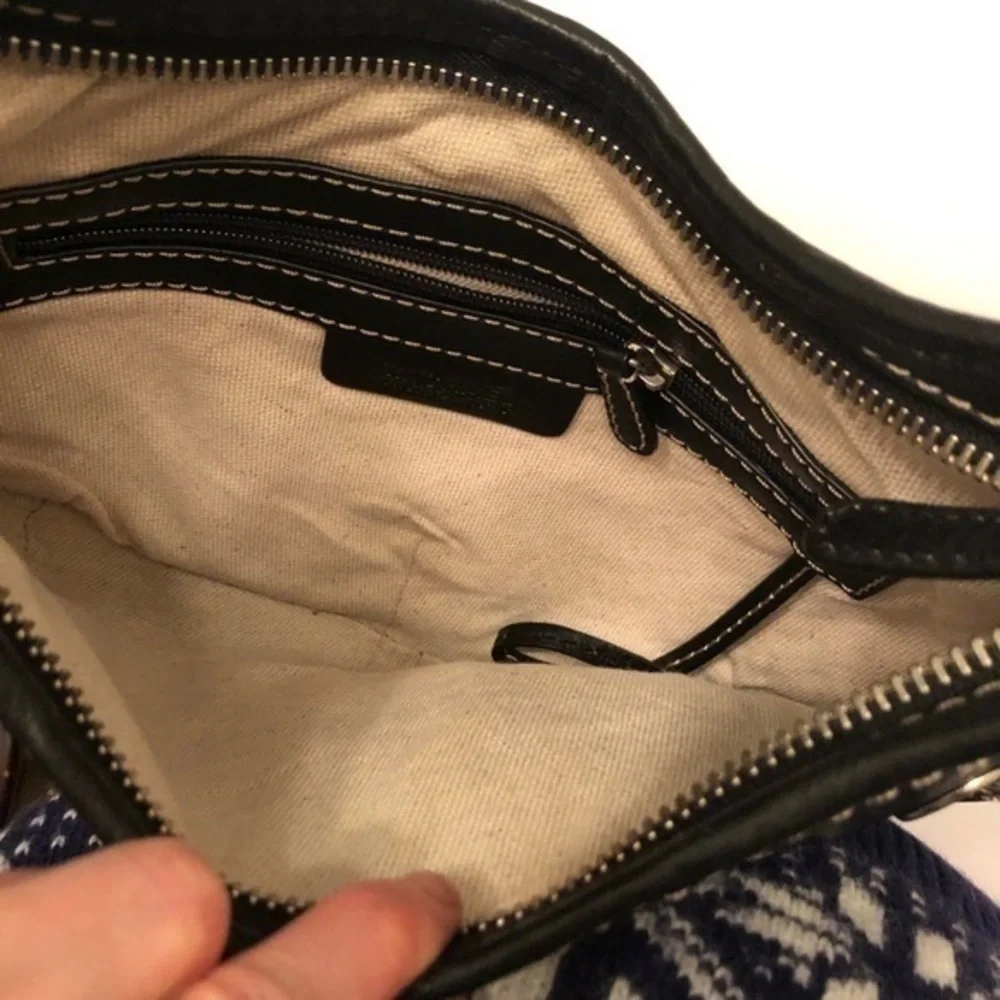 Michael kors vintage black leather hobo bag purse